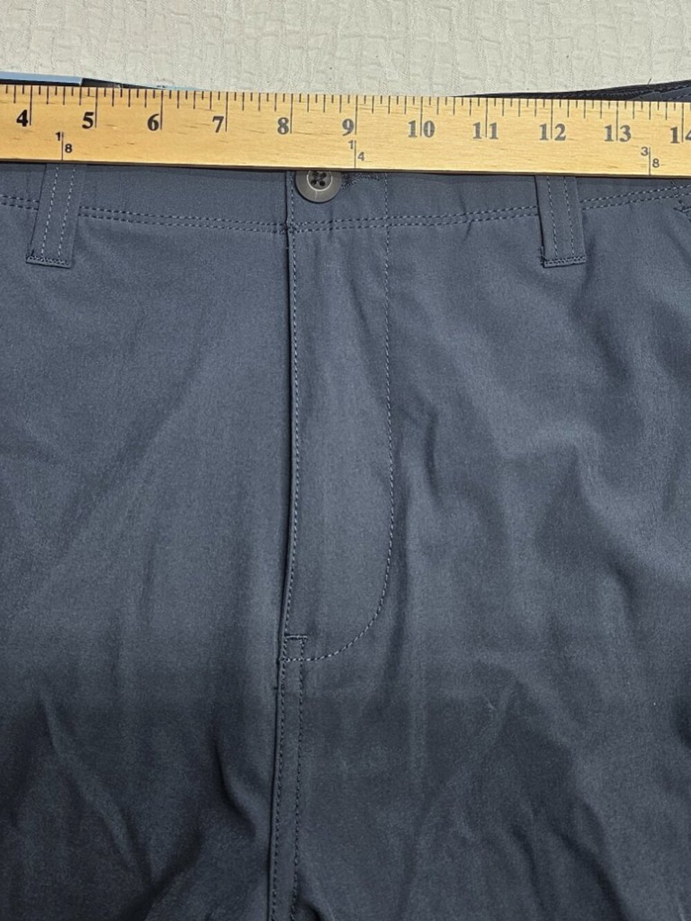 Iron Co Men's Flex Elastic Waistband Stretch Tech Short Blue Smoke Size 32 - Picture 3 of 4